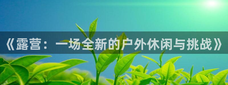 ug环球官网注册：《露营：一场全新的户外休闲与挑战》