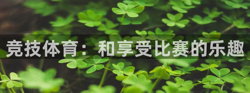 ug环球官网：竞技体育：和享受比赛的乐趣